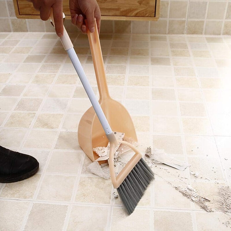 Xifando Mini Broom with Dustpan for Kids,Little Housekeeping Helper Set (Light Yellow) - Image 5